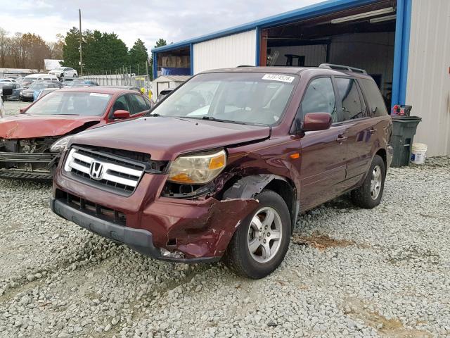 5FNYF283X8B004677 - 2008 HONDA PILOT SE BURGUNDY photo 2