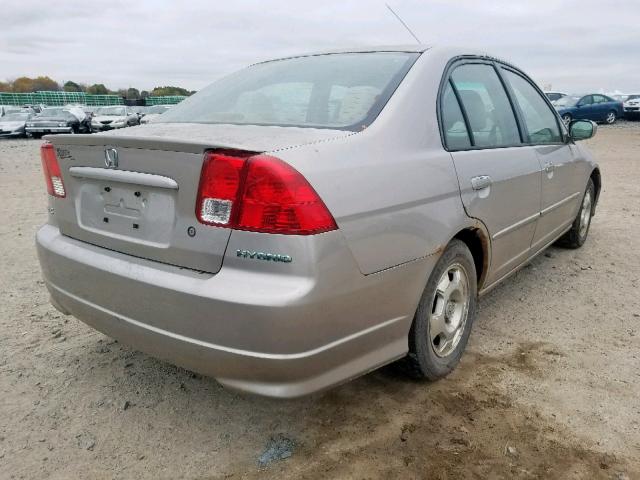 JHMES96615S016041 - 2005 HONDA CIVIC HYBR GRAY photo 4