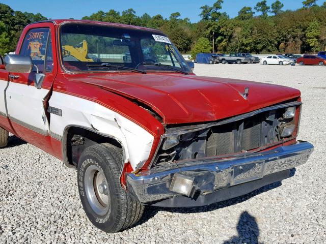 1GTDC14H0GF725345 - 1986 GMC C1500 RED photo 10