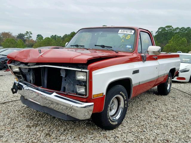 1GTDC14H0GF725345 - 1986 GMC C1500 RED photo 2