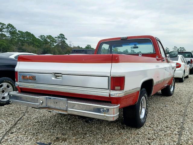 1GTDC14H0GF725345 - 1986 GMC C1500 RED photo 4