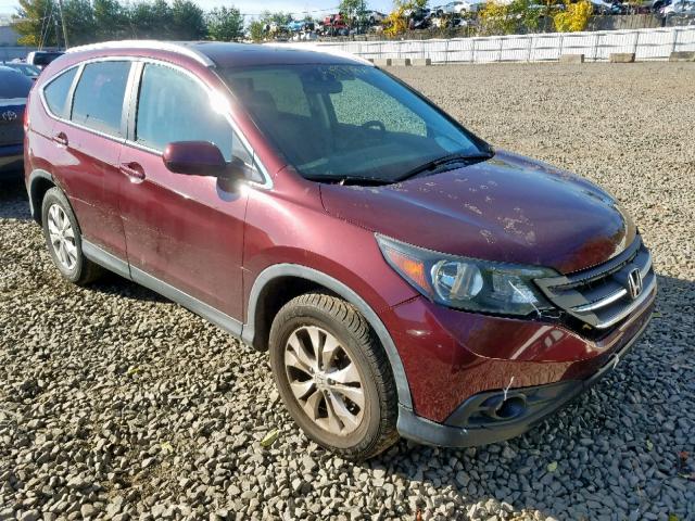 5J6RM4H74EL021339 - 2014 HONDA CR-V EXL BURGUNDY photo 1