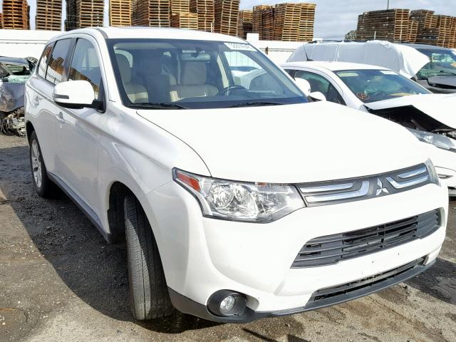 JA4AD3A32EZ018063 - 2014 MITSUBISHI OUTLANDER WHITE photo 1