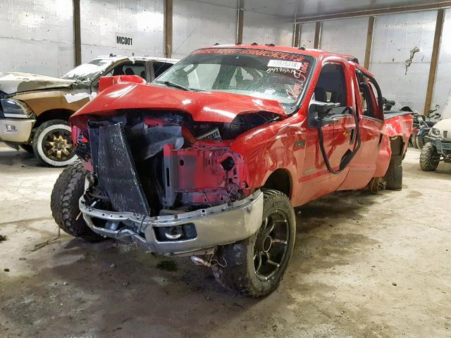 1FTWW31P86EC16700 - 2006 FORD F350 SRW S RED photo 2