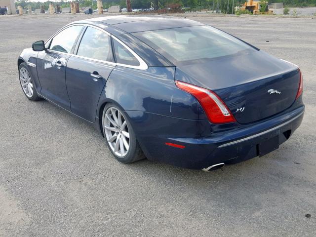 SAJWA1CB0BLV21734 - 2011 JAGUAR XJ BASE BLUE photo 3