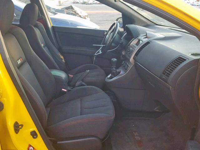 3N1CB61E77L706421 - 2007 NISSAN SENTRA SE- YELLOW photo 5