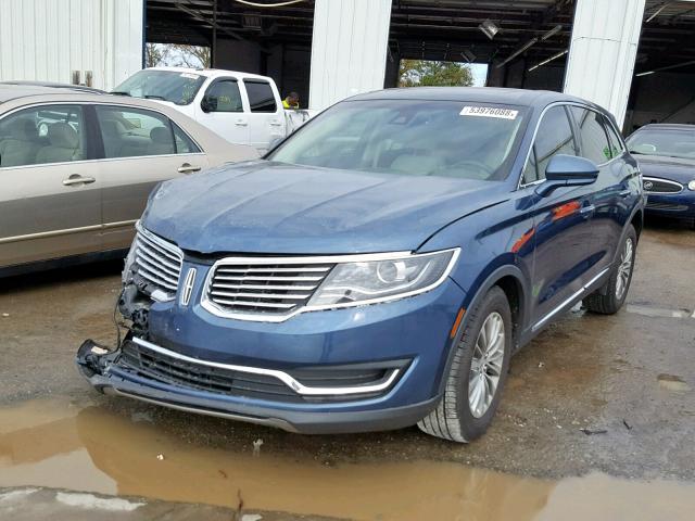 2LMPJ6KR9JBL47661 - 2018 LINCOLN MKX SELECT BLUE photo 2