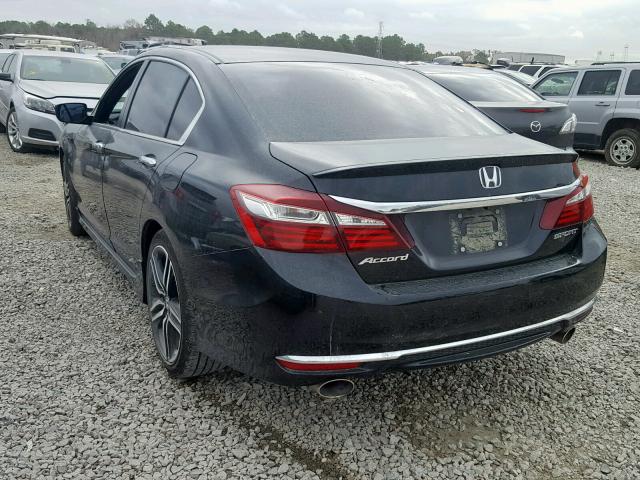 1HGCR2F50GA228331 - 2016 HONDA ACCORD SPO BLACK photo 3