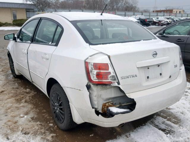 3N1AB61E37L726186 - 2007 NISSAN SENTRA 2.0 WHITE photo 3