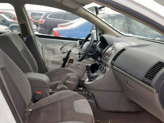 3N1AB61E37L726186 - 2007 NISSAN SENTRA 2.0 WHITE photo 5