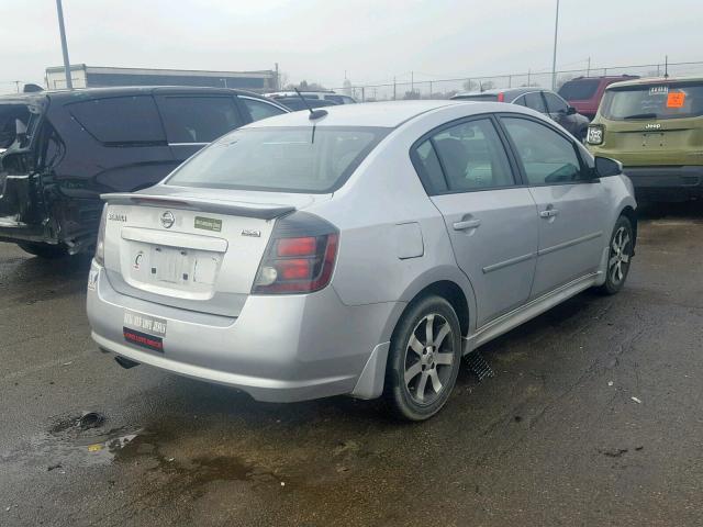 3N1AB6AP1CL710600 - 2012 NISSAN SENTRA 2.0 SILVER photo 4