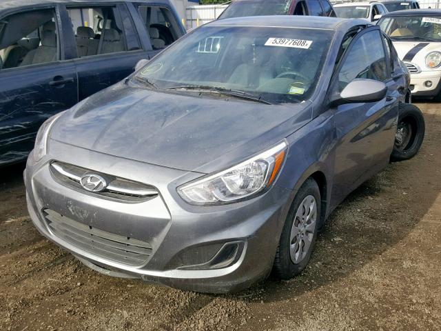 KMHCT4AE2GU991934 - 2016 HYUNDAI ACCENT SE GRAY photo 2