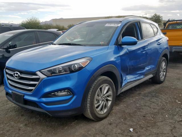 KM8J33A43JU724334 - 2018 HYUNDAI TUCSON LIM BLUE photo 2