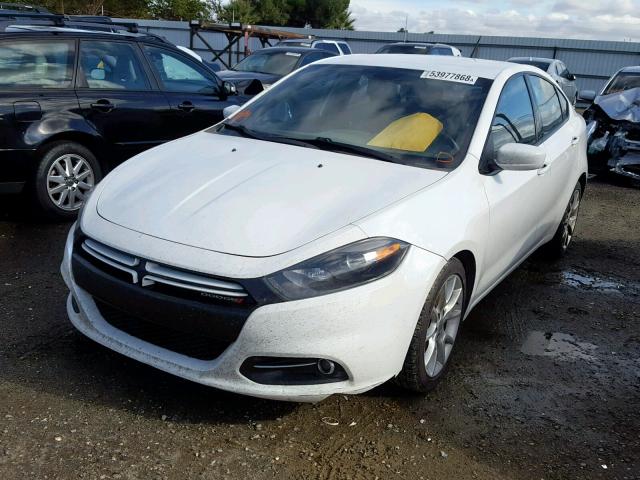 1C3CDFBH7DD153937 - 2013 DODGE DART SXT WHITE photo 2