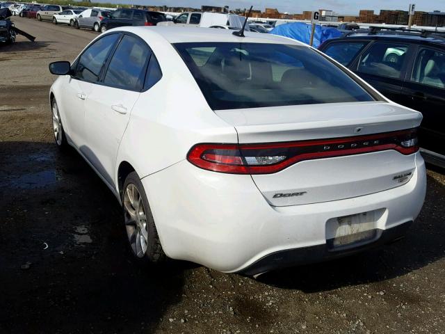 1C3CDFBH7DD153937 - 2013 DODGE DART SXT WHITE photo 3