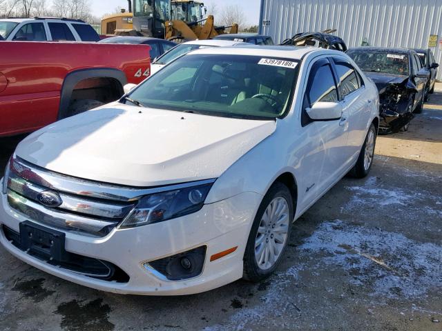 3FADP0L33AR276196 - 2010 FORD FUSION HYB WHITE photo 2