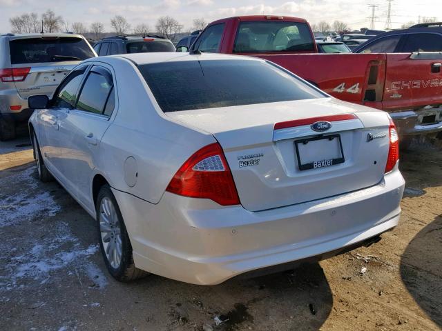 3FADP0L33AR276196 - 2010 FORD FUSION HYB WHITE photo 3