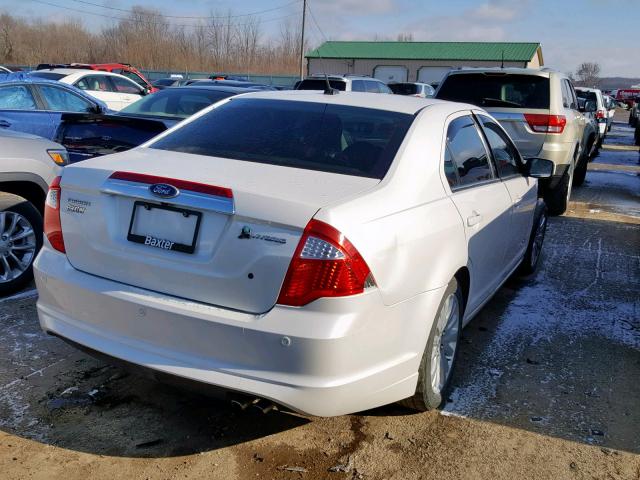 3FADP0L33AR276196 - 2010 FORD FUSION HYB WHITE photo 4