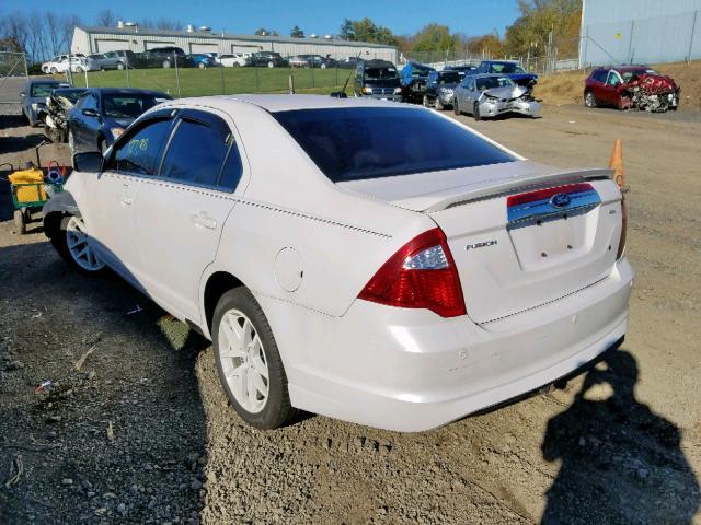 3FAHP0JA2BR125127 - 2011 FORD FUSION SEL WHITE photo 3