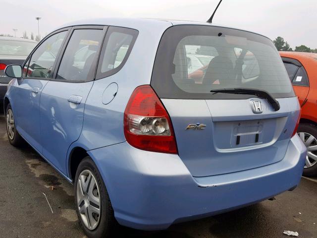 JHMGD384X8S054206 - 2008 HONDA FIT BLUE photo 3