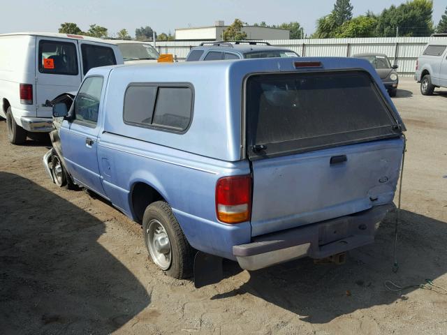 1FTCR10AXVTA45177 - 1997 FORD RANGER BLUE photo 3