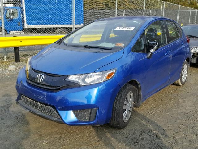 JHMGK5H5XGX022870 - 2016 HONDA FIT LX BLUE photo 2