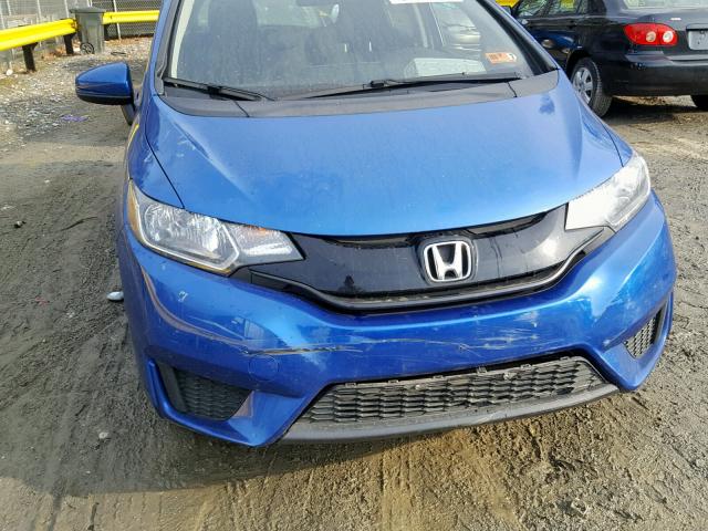 JHMGK5H5XGX022870 - 2016 HONDA FIT LX BLUE photo 9