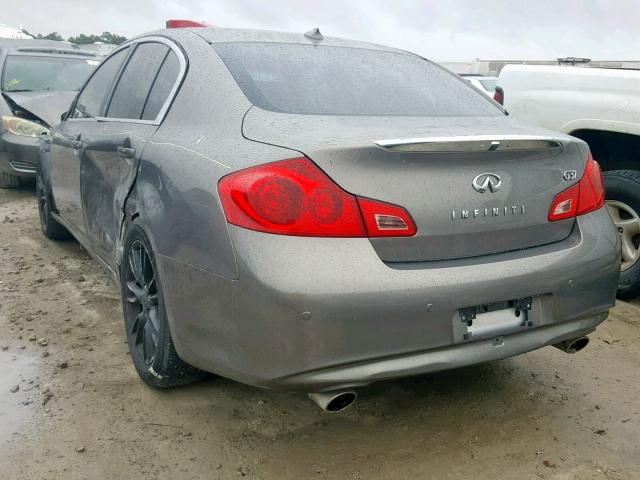 JN1CV6AP5CM629525 - 2012 INFINITI G37 BASE GRAY photo 3