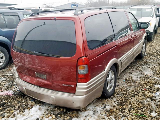 1GMDX03E93D153764 - 2003 PONTIAC MONTANA BURGUNDY photo 4