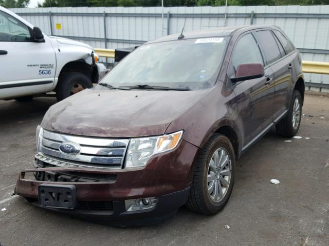 2FMDK4JCXABA80916 - 2010 FORD EDGE SEL MAROON photo 2