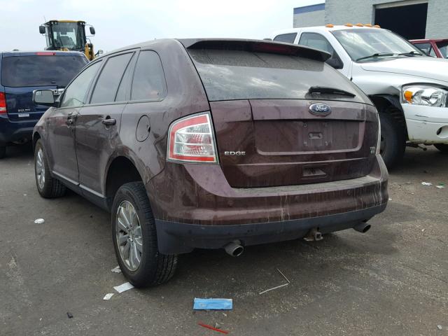 2FMDK4JCXABA80916 - 2010 FORD EDGE SEL MAROON photo 3