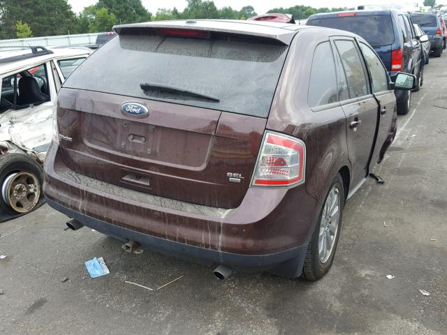 2FMDK4JCXABA80916 - 2010 FORD EDGE SEL MAROON photo 4