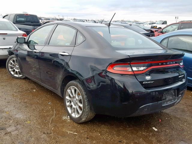 1C3CDFCAXDD304609 - 2013 DODGE DART LIMIT BLACK photo 3