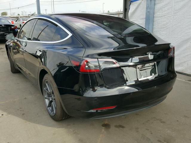 5YJ3E1EA6JF016065 - 2018 TESLA MODEL 3 BLACK photo 3