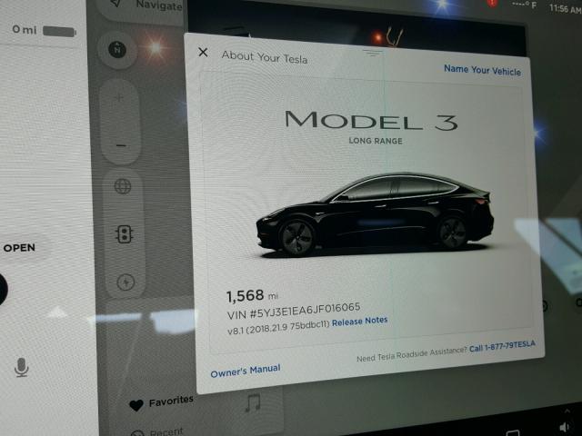 5YJ3E1EA6JF016065 - 2018 TESLA MODEL 3 BLACK photo 8