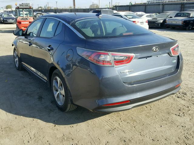 KNAGM4AD1F5086875 - 2015 KIA OPTIMA HYB BLUE photo 3