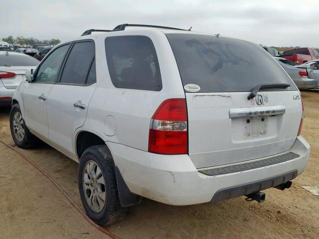 2HNYD18923H523109 - 2003 ACURA MDX TOURIN WHITE photo 3