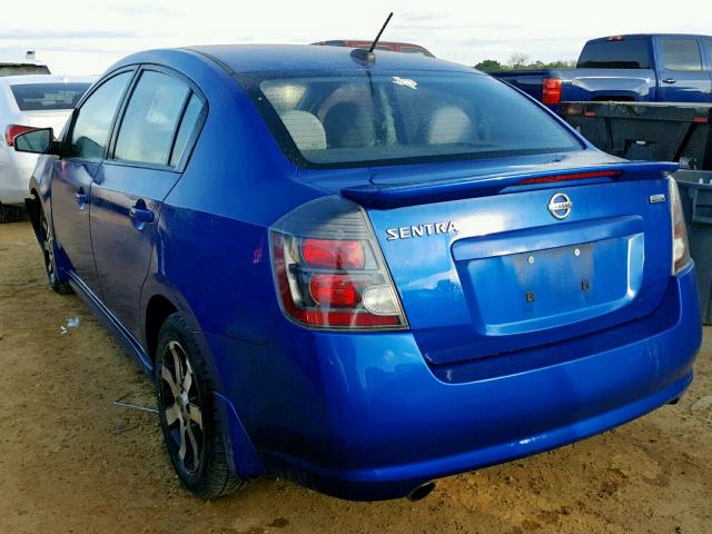 3N1AB6AP2CL677235 - 2012 NISSAN SENTRA 2.0 BLUE photo 3