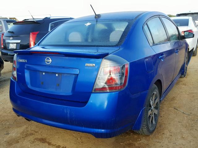 3N1AB6AP2CL677235 - 2012 NISSAN SENTRA 2.0 BLUE photo 4