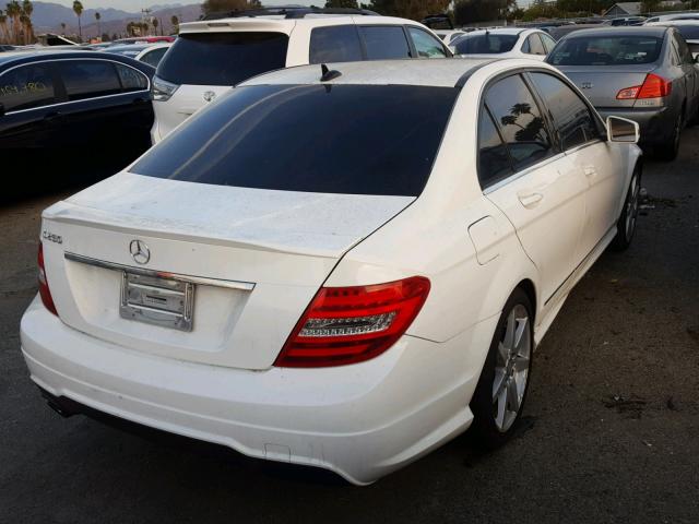 WDDGF4HB5EA959525 - 2014 MERCEDES-BENZ C 250 WHITE photo 4