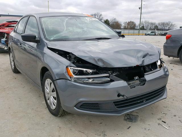 3VW1K7AJ4EM373381 - 2014 VOLKSWAGEN JETTA BASE Մոխրագույն լուսանկար 1