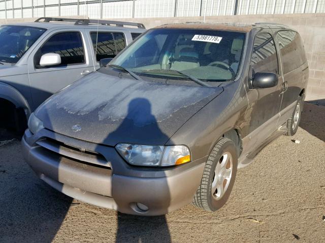 4N2ZN16T62D809432 - 2002 NISSAN QUEST SE BROWN photo 2