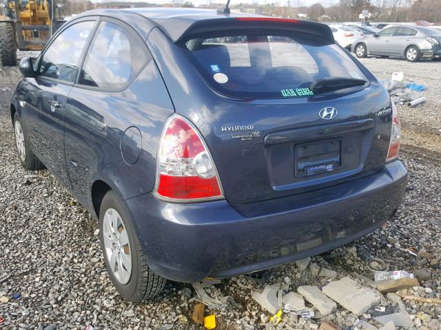 KMHCM3AC9AU164459 - 2010 HYUNDAI ACCENT BLU GRAY photo 3