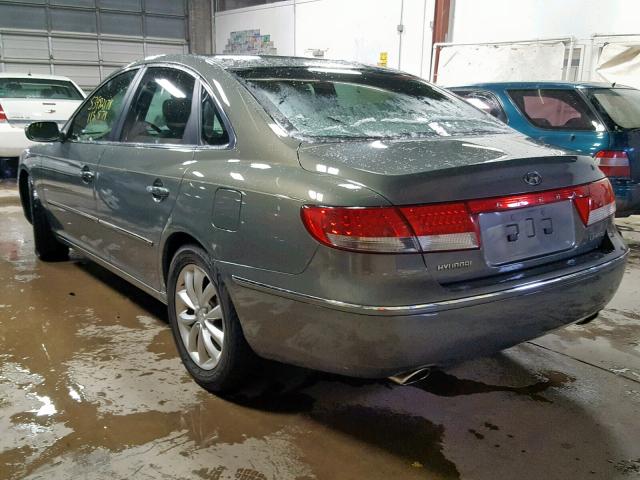 KMHFC46F07A177328 - 2007 HYUNDAI AZERA SE GREEN photo 3