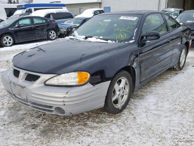 1G2NW12E0XM878019 - 1999 PONTIAC GRAND AM G BLACK photo 2