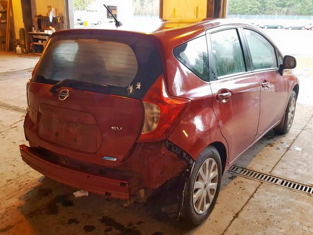 3N1CE2CP7EL421200 - 2014 NISSAN VERSA NOTE RED photo 4