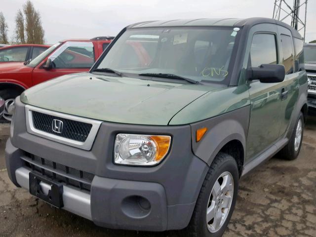 5J6YH18645L010184 - 2005 HONDA ELEMENT EX GREEN photo 2