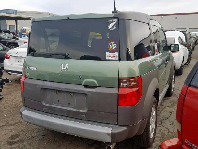 5J6YH18645L010184 - 2005 HONDA ELEMENT EX GREEN photo 4