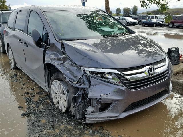 5FNRL6H22JB034774 - 2018 HONDA ODYSSEY LX GRAY photo 1