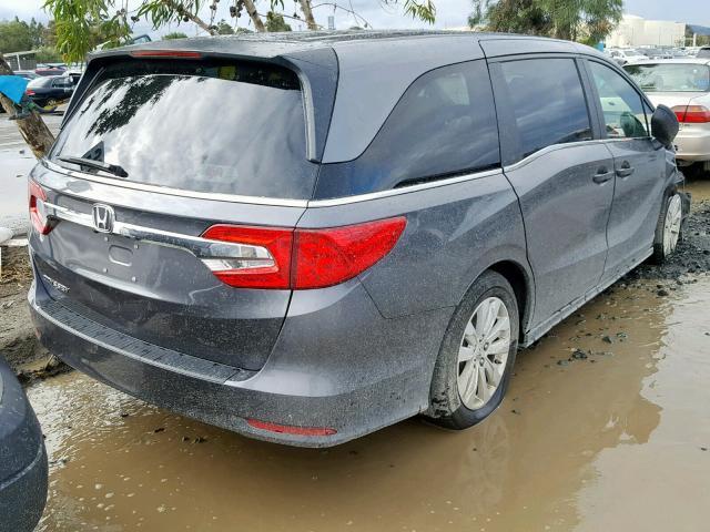 5FNRL6H22JB034774 - 2018 HONDA ODYSSEY LX GRAY photo 4